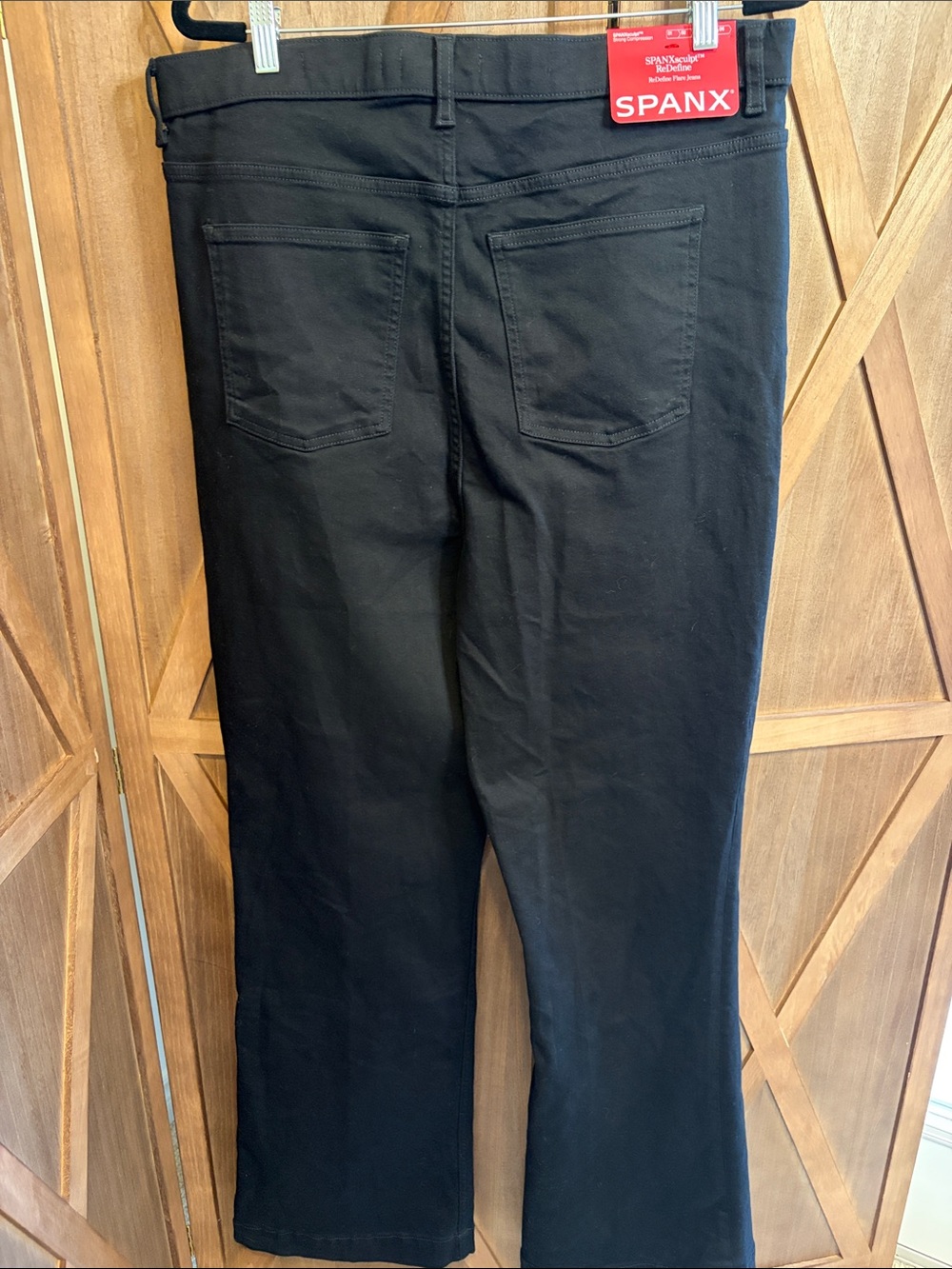 SPANX SIZE ReDefine Flare Jeans Black Strong Compression Tall Long NWT SIZE 20